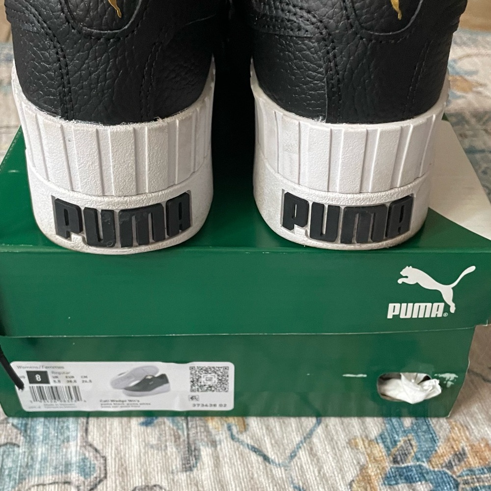 Puma Black and White Platform Sneakers - Picture 5 of 5